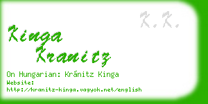 kinga kranitz business card